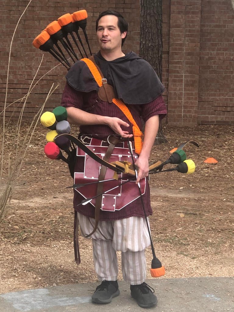 Archer with his specialty arrows.